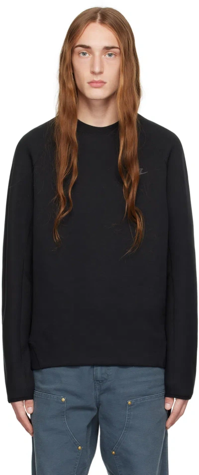Nike Black Raglan Sweatshirt In Black/black