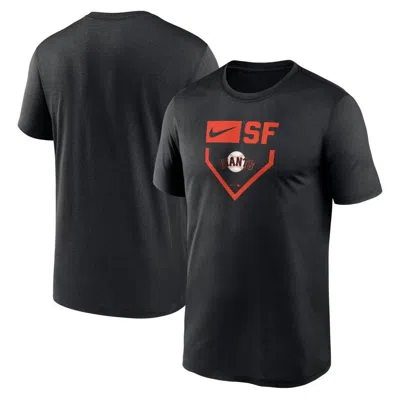 Nike Black San Francisco Giants Home Plate Icon Legend Performance T-shirt In Black