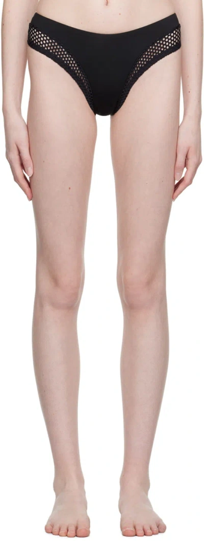 Nike Black Sling Bikini Bottom In 001 Black