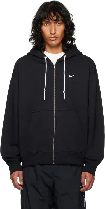 Nike Solo Swoosh Hoodie In Black