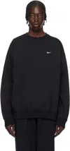 Nike Black Solo Swoosh Sweatshirt In Black/white