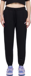 Nike Black Sportswear Club Fleece Lounge Pants In Black/white