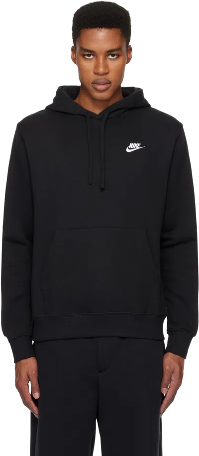 NIKE BLACK SPORTSWEAR CLUB HOODIE