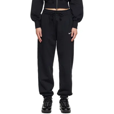 Nike Black Sportswear Phoenix Fleece High-waisted Oversized Sweatpants In Multi