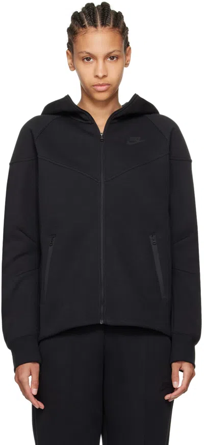 Nike Black Sportswear Tech Hoodie In Black/black