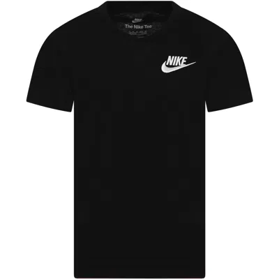 Nike Black T-shirt For Kids With Logo
