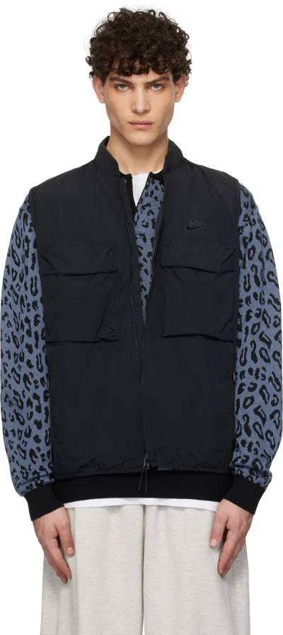 Nike Black Tech Vest In Black/black/black