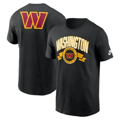 Nike Black Washington Commanders Rewind Front And Back Hit Essential T-shirt