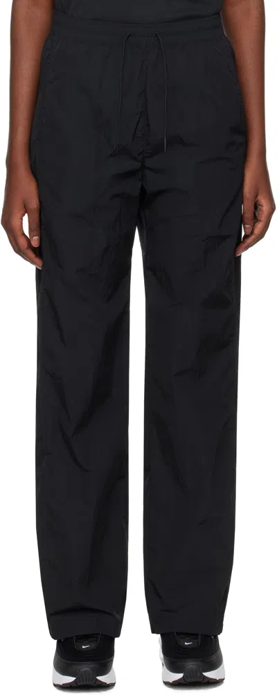 Nike Black Windrunner Sport Pants In Black/white