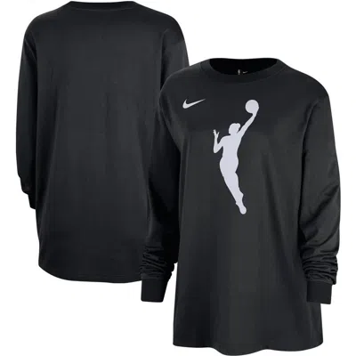 Nike Black Wnba Jumpwoman Logo Boyfriend Oversized Long Sleeve T-shirt
