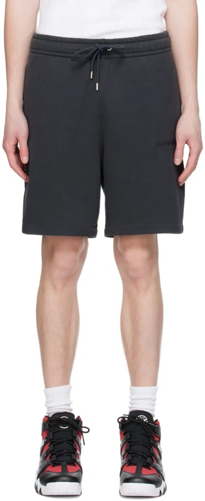 Nike Black Wordmark Shorts In Off Noir