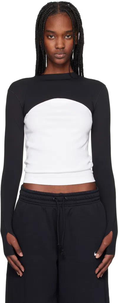 Nike Black Zenvy Sport Top In Black/pcg3c