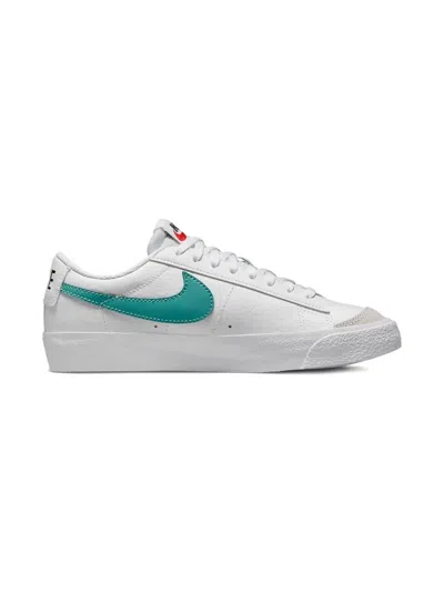 Nike Kids' Blazer 77 Low "white/black/washed Teal" Sneakers In Gray