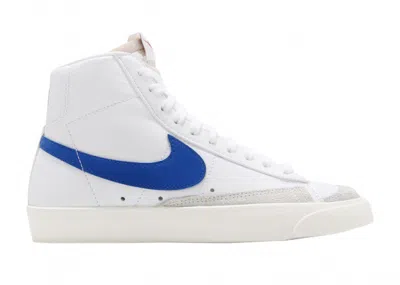Pre-owned Nike Blazer 77 Mid (women's) Sneakers In White/racer Blue/sail