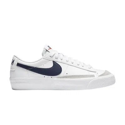 Pre-owned Nike Blazer Low '77 Gs 'white Midnight Navy' | Kid's Size 3.5