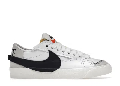 Pre-owned Nike Blazer Low 77 Jumbo Black (women's) Sneakers In White/sail