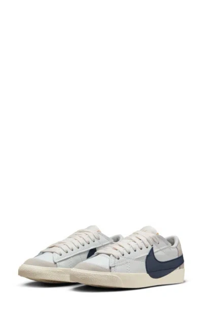 Nike Blazer Low 77 Jumbo Sneaker In Summit White/obsidian/sail