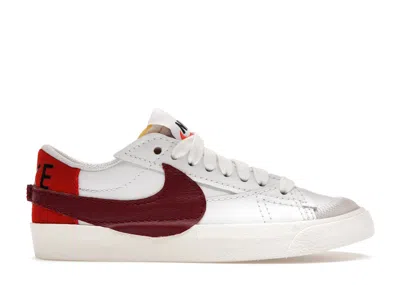 Pre-owned Nike Blazer Low 77 Jumbo (women's) Sneakers In White/dark Beetroot/cinnabar In Multi