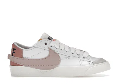 Pre-owned Nike Blazer Low 77 Jumbo (women's) Sneakers In White/pink Oxford