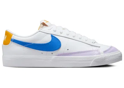 Pre-owned Nike Blazer Low '77 Photo Blue (women's) Sneakers In White/alchemy Pink/sundial