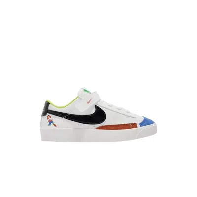 Pre-owned Nike Blazer Low '77 Ps 'white Multi' | Kid's Size 2.5