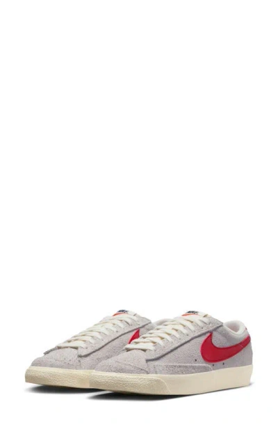 Nike Blazer Low '77 Sneaker In Summit White/ Red/ Sail