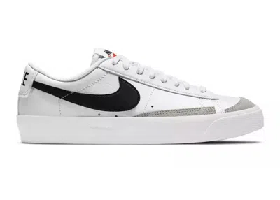 Pre-owned Nike Blazer Low 77 Sneakers In White/total Orange/midnight Navy Blue
