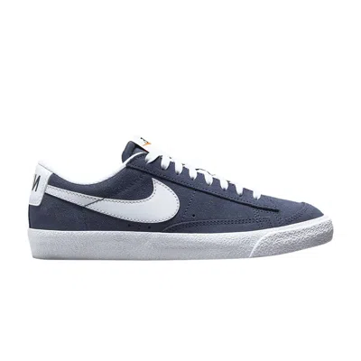 Pre-owned Nike Blazer Low '77 Suede Gs 'midnight Navy' | Blue | Kid's Size 7