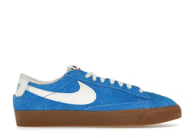 Pre-owned Nike Blazer Low 77 Vintage Gum (women's) Sneakers In Photo Blue/gum Medium Brown/black In Multi