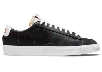 Pre-owned Nike Blazer Low 77 (women's) Sneakers In Black/university Red/turf Orange