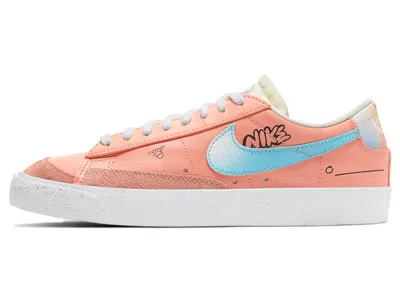 Pre-owned Nike Blazer Low 77 (women's) Sneakers In Ecstasy Crimson/white/black