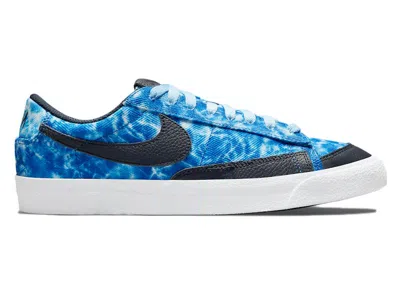 Pre-owned Nike Blazer Low Acid Wash Royal (women's) Sneakers In Hyper Royal/black/white