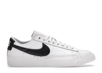 Pre-owned Nike Blazer Low Croc (women's) Sneakers In White/black