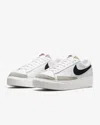 Nike Blazer Suede-trimmed Leather Platform Sneakers In White