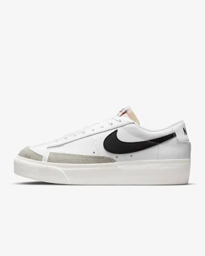 Nike Blazer Low Platform Dj0292-101 Women White Sail Black Sneaker Shoes Nr6502 In White/ Black/ Sail/ Orange