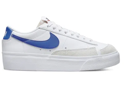 Pre-owned Nike Blazer Low Platform Game Royal (women's) Sneakers In Summitin White/summit White/team Orange