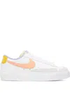 Nike Blazer Low Platform "peach Cream Light Thistle" Sneakers In White