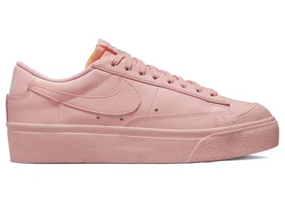 Pre-owned Nike Blazer Low Platform Pink (women's) Sneakers In Atmosphere/black/team Orange