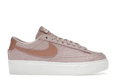 Pre-owned Nike Blazer Low Platform Rose Whisper (women's) Sneakers In Pink Oxford/summit White