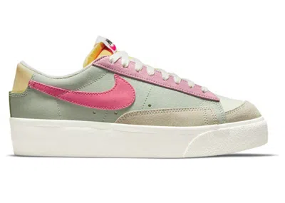 Pre-owned Nike Blazer Low Platform Sea Foam Pink Salt (women's) Sneakers In Seafoam/sea Glass/saturn Gold