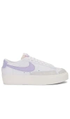 Nike Blazer Low Platform Sneaker In White  Lilac Bloom  & Sail