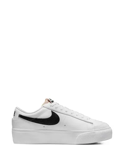 Nike Blazer Low Platform Sneakers In White