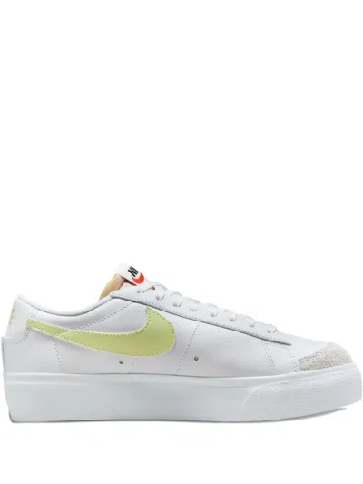 Nike Blazer Low Platform "white Life Lime" Sneakers