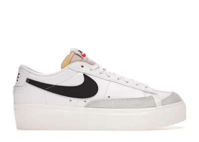 Pre-owned Nike Blazer Low Platform (women's) Sneakers In White/black/sail