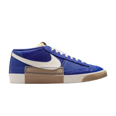 Pre-owned Nike Blazer Low Pro 'deep Royal Blue/gum Light Brown/metallic Gold/pale Ivory' | Men's Size 7