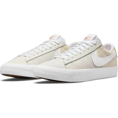 Nike Blazer Low Pro Skate Sneaker In White/white/white