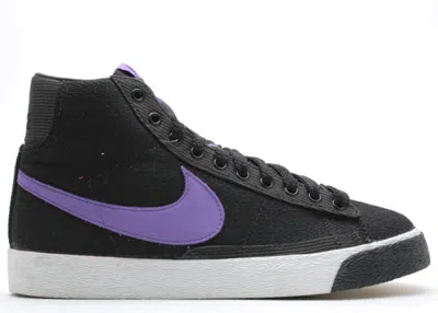 Pre-owned Nike Blazer Mid 73 (women's) Sneakers In Black/vivid Violet/anthracite