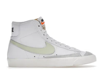 Pre-owned Nike Blazer Mid 77 Barely Volt (women's) Sneakers In White/total Orange