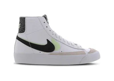 Pre-owned Nike Blazer Mid 77 Black Green Sneakers In White/vapour Green/smoke Grey
