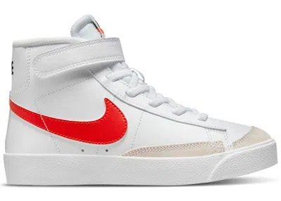 Pre-owned Nike Blazer Mid 77 Blue Red Sneakers In White/medium Blue/black